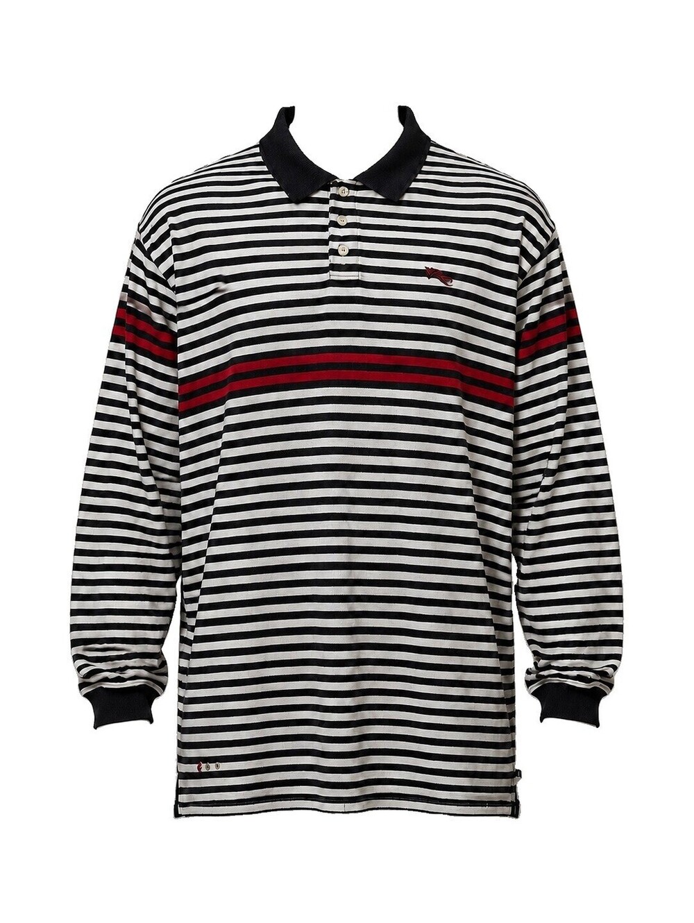 Vintage Rocawear Men’s 2XL Striped Long Sleeve Polo Y2K Hip Hop Streetwear - Picture 1 of 11